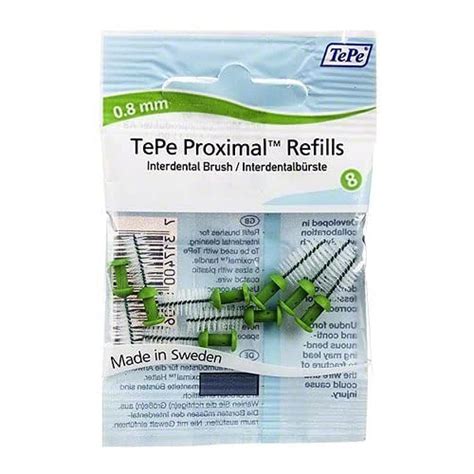 Tepe Proximal Refills 0.8mm Soft Pack, Green (8 Pieces/Packet) : Amazon ...