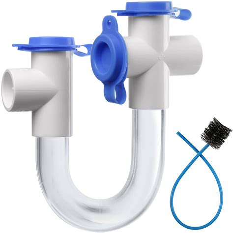 Buy 3/4" Standard Condensate Trap with Cleaning Brush, PVC U Trap for ...