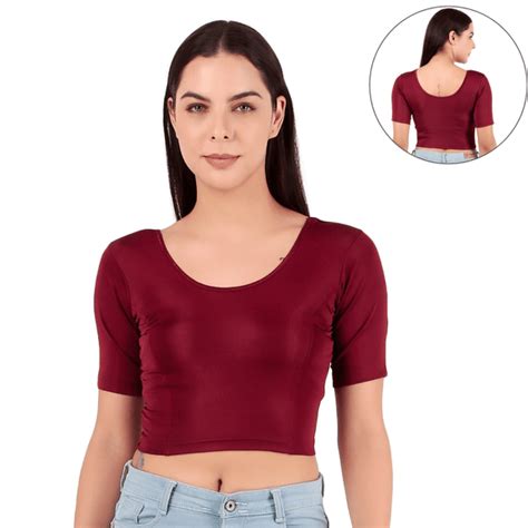 Readymade Shimmer Short Sleeve Blouse for Silk Sarees – Gymmer