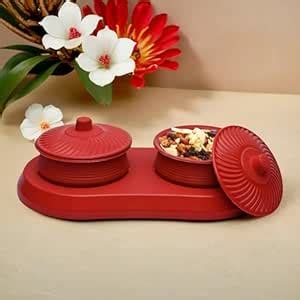 Buy Kuber Industries Dry Fruit Set | 2 Pcs Serving Tray for Snacks ...