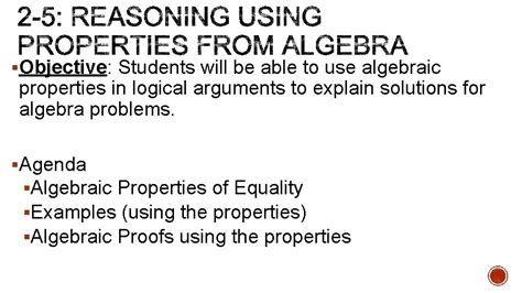 Image result for Reason Using Properties From Algebra