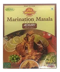 Nimmis Marination Masala Paste - Achari, 100g Carton : Amazon.in ...