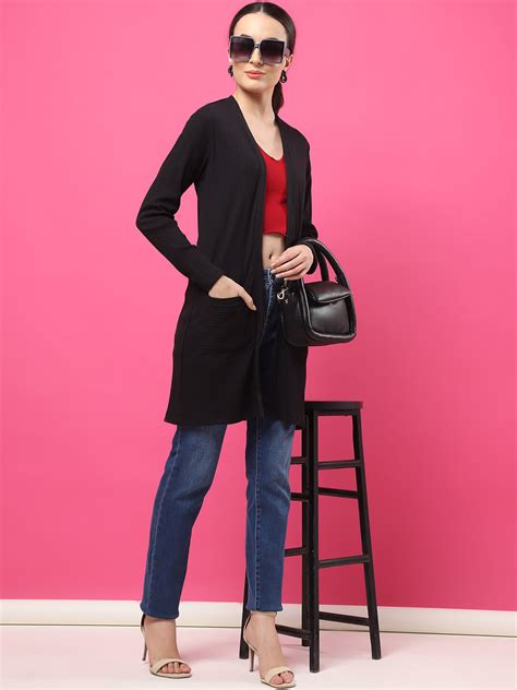 Women's Ribbed V-Neck Shrug – rigoindia