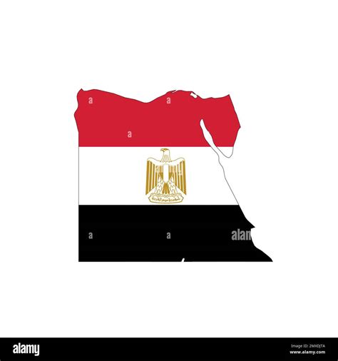 Egypt national flag in a shape of country map Stock Vector Image & Art - Alamy