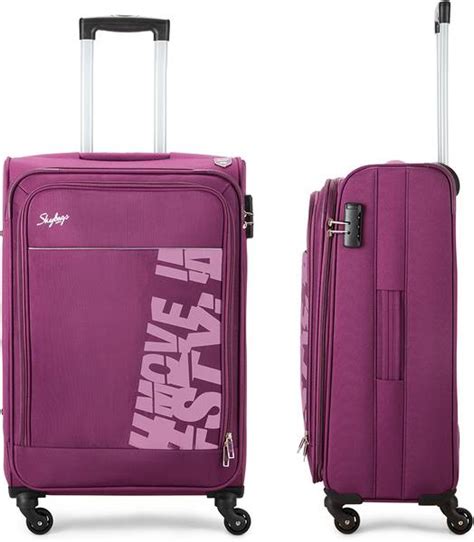 SKYBAGS Rhumba Polyester Softsided 69 cm Medium Trendy Purple Trolley ...
