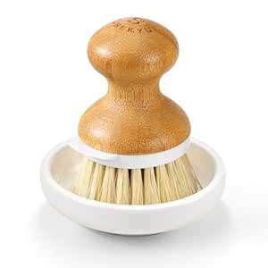 SUBEKYU Bamboo Dish Brush, Kitchen Dish Scrubber Brush, Natural Wooden ...