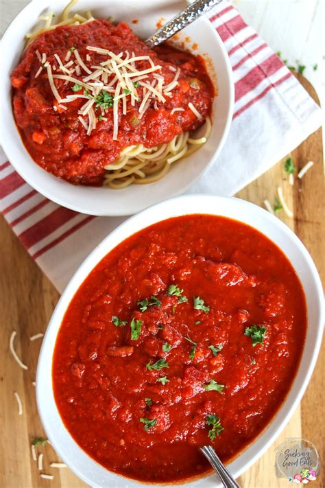 Healthy Marinara Sauce Homemade Recipe • Seeking Good Eats