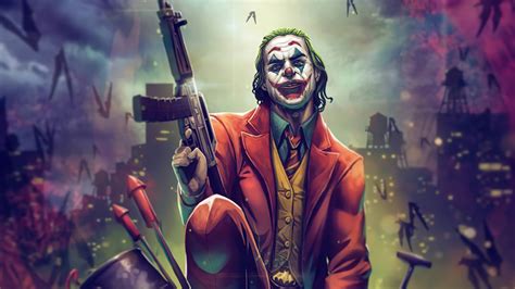 Joker With Gun Up 4k Wallpaper,HD Superheroes Wallpapers,4k Wallpapers ...