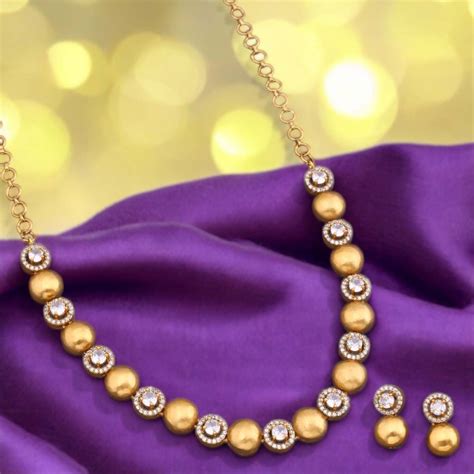 Golden Sharvina Antique Jewellery Set - New Arrival – Bling Bag