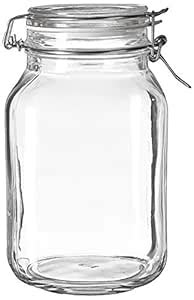 Buy 2 Liter : Bormioli Rocco Fido Clear Glass Jar with 85 mm Gasket, 2 ...