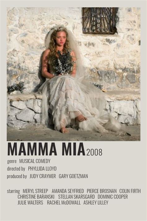 Mamma Mia Minimalistic Movie Poster