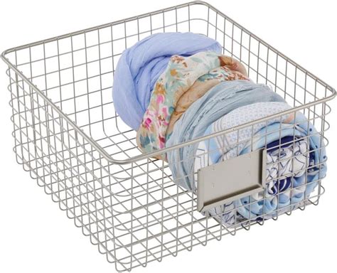 Buy mDesign Farmhouse Deco Metal Wire Storage Organizer Basket Bin with ...