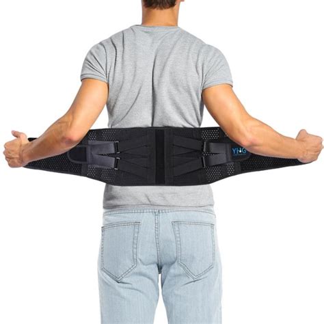 Tbest Adjustable Lumbar Support Belt Lower Back Brace Posture Corrector ...