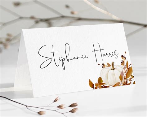 Thanksgiving Dinner Place Cards Template Editable - Etsy