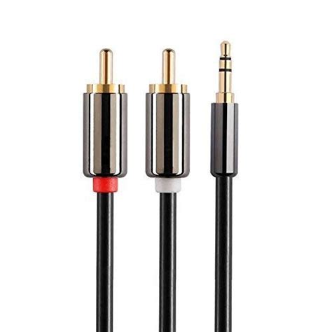 Cable Hunter™ (6 feet) Aux 3.5mm Male to 2RCA Male Adapter : Amazon.in ...