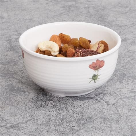 Buy Meadows-Peony White Printed Melamine Cereal Bowl from Home Centre ...