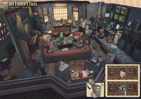 ArtStation - The Laundry Files - Angleton's Office Cutaway
