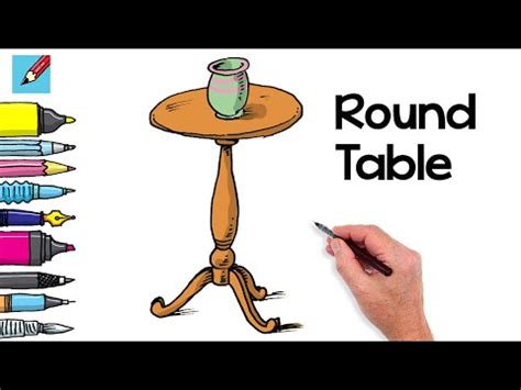 Image result for Step by Step How to Draw a Round Table
