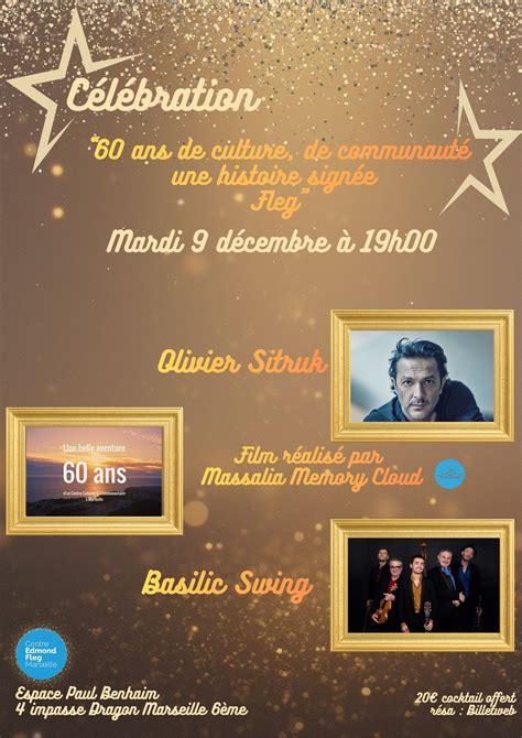 "Célébration" 60 ans du Centre Edmond Fleg, Centre Fleg Marseille, 9 ...