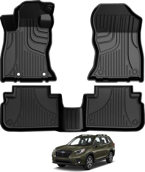 Amazon.com: Fits 2019-2024 Subaru Forester Floor Mats Front & 2nd Row ...