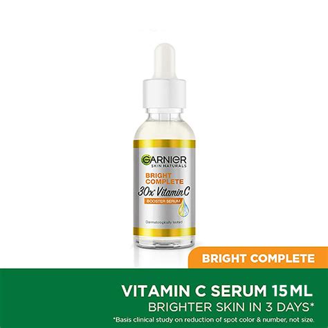 Garnier Skin Naturals Bright Complete 30X Vitamin C Booster Serum, 15 ...