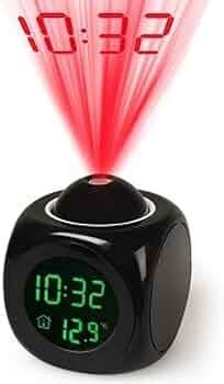 VIDHRUK New Digital LCD Projector Alarm Clock Voice Talking Function ...