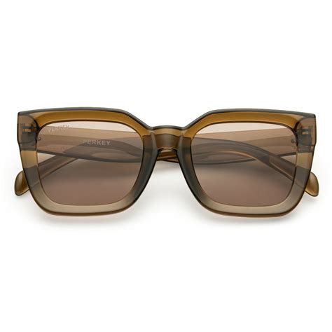 PERKEY Square-Oversized Brown UV Protected Polarized Chasma Shades Men ...