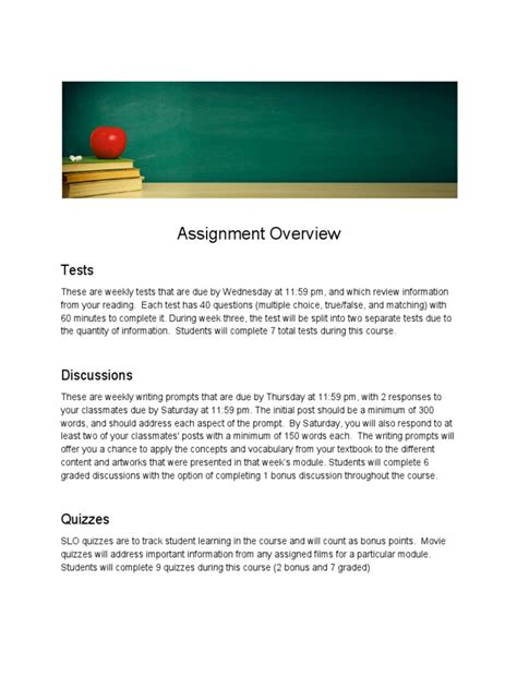 Image result for Assignment Overview