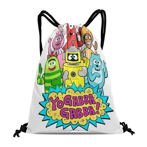 Drawstring Backpack for Yo Gabba Gabba Sackpack Women Men Adults Party ...