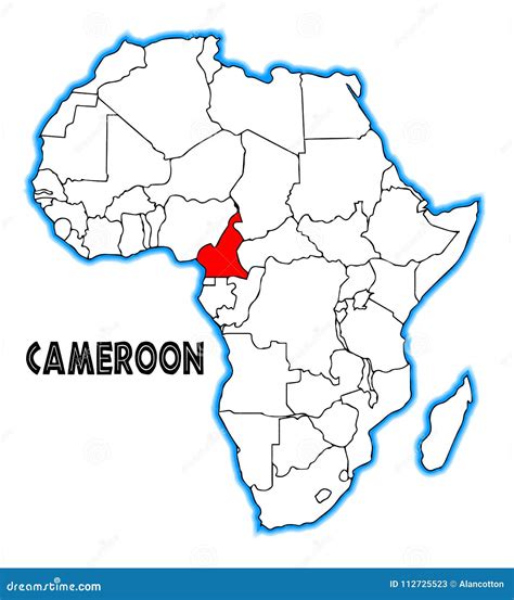 Cameroon Africa Map Cartoon Vector | CartoonDealer.com #112725523