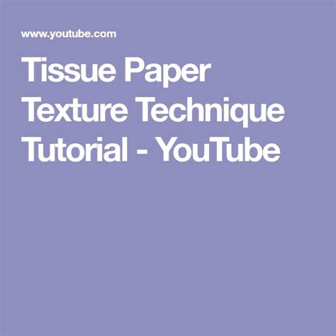 Image result for Tissue Paper Tutorial