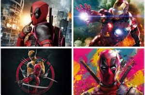 Poster 4 Combo Deadpool & Wolverine Poster for Home Office and Student ...