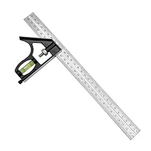 Hukimoyo 12-Inch Measuring Combination Set Square Woodworking Ruler ...