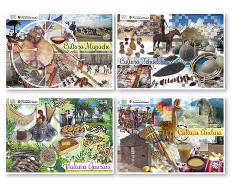 Serie de Láminas – Culturas Originarias: Tehuelche, Mapuche, Andina y ...