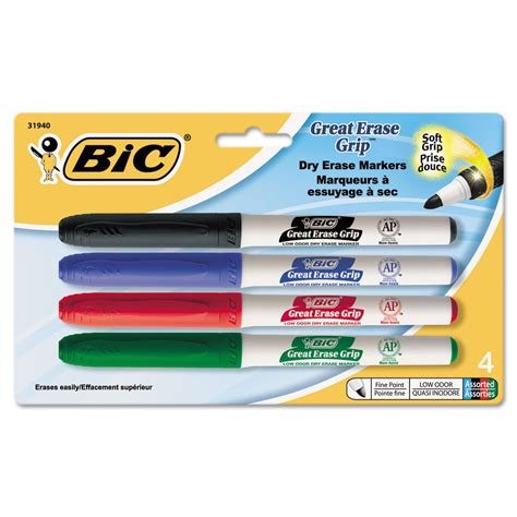 BIC Products - BIC - Great Erase Grip Dry Erase Whiteboard Markers ...