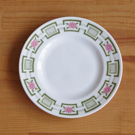 ヴィンテージ スージークーパー アテナ ピンク 花柄 デザートプレート ケーキ皿 #200213-1,2 アンティーク 陶器 食器 レトロ ...