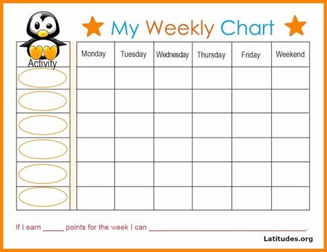 Printable Weekly Behavior Chart Template - PrintableBehaviorChart.com