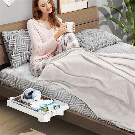 Buy Bedside Shelf for Bed – College Dorm Room Clip On Nightstand with ...