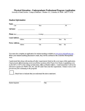 Image result for Professional Program Application Form