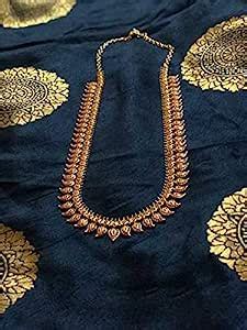 Buy Red Non-Precious Metal Base Metal Ruby Traditional Necklace at ...