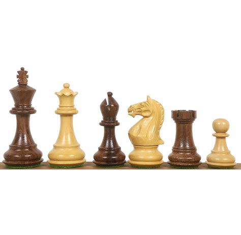 Combo of Queens Gambit Staunton Chess Set - Pieces in Golden Rosewood