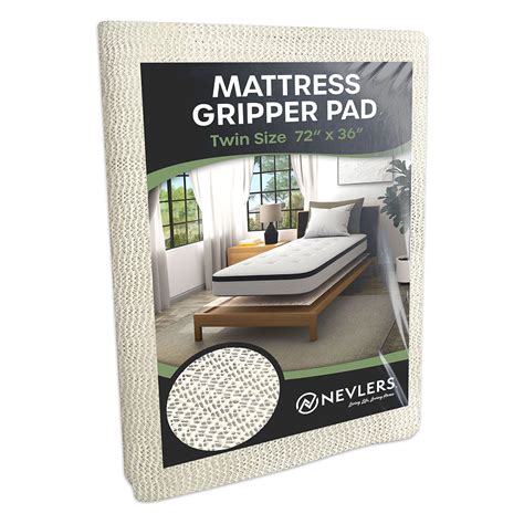 "Nevlers Twin Size Non-Skid Mattress Gripper Pad - 36"" x 72"", Prevents Slipping, Durable ...