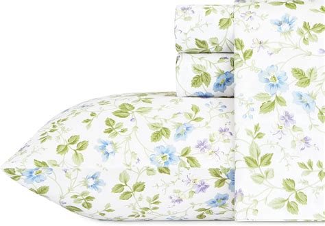 Amazon.com: Laura Ashley - Queen Sheets, Soft Sateen Cotton Bedding Set ...