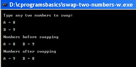 Image result for Write a Program to Swap Two Numbers with and without Using Tem Veriable
