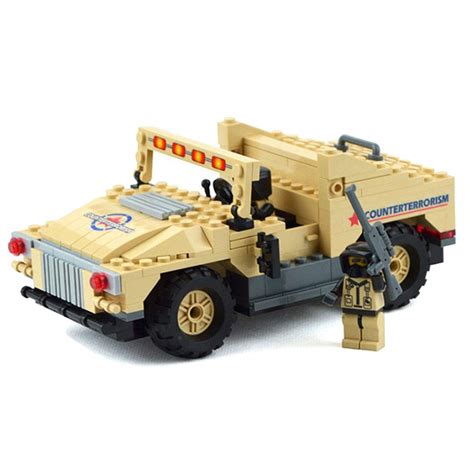Buy Planet of Toys H2 Military Humvee Building Block (195 Pieces ...