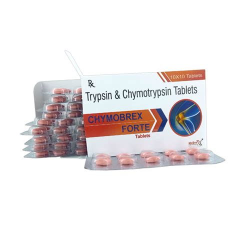 Trypsin and Chymotrypsin 1,00,000 AU TABLETS Mcbrex Lifesciences