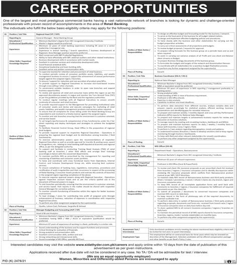 Commercial Bank Jobs in Karachi 2025 Job Advertisement Pakistan