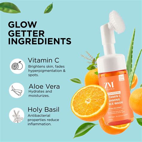 ZM Zayn & Myza Vitamin C Foaming , Brightens Skin, All Skin Types Face ...