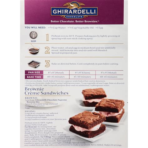 Ghirardelli Brownies Directions at Jackson Steinfeld blog