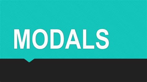 Image result for Types of Modals